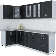 Готовая кухня Интерлиния Мила Крафт 1.2x2.8 (дуб английский)