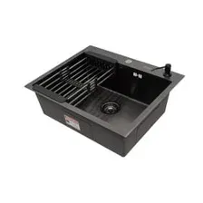 Комплект ARFEKA ECO AR мойка 600500, коландер,дозатор BLACK