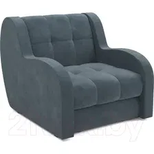 Кресло-кровать Mebel-Ars Аккордеон Барон (велюр серо-синий HB-178 26)
