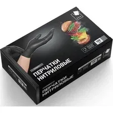 Нитриловые перчатки A.D.M SEMPB4 (XL, 100шт, черный)