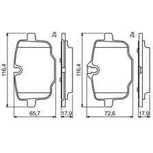 Тормозные колодки дисковые BOSCH 986494759