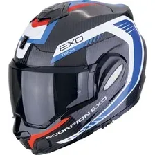 Мотошлем Scorpion Exo Exo-Tech Evo Carbon Cosy (р. M, карбон/синий/красный)