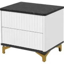 Тумба Shtabe Royal 5003 эко (мрамор неро/золото)