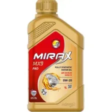 Моторное масло Mirax MX9 0W-20 С5 SN Plus 1л