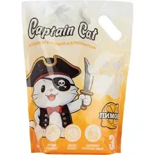 Наполнитель для туалета Captain Cat Силикагелевый (лимон, 3.8л)
