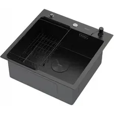 Кухонная мойка ARFEKA ECO AR мойка 500*500 POP-UP, коландер F, дозатор BLACK DECOR
