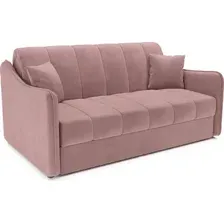 Диван Mebel-Ars аккордеон Давос НПБ 120x200 см / M2-112-6 (велюр пудра НВ-178/18)