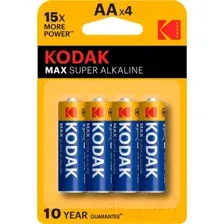 Комплект батареек Kodak Max Super Alkaline AA LR6 4BL (4шт)