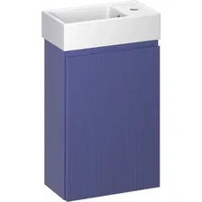 Wellsee Тумба под умывальник 2 в 1 WC Area 221804001 (тумба/матовый синий, раковина/глянцевый белый, без ножек)