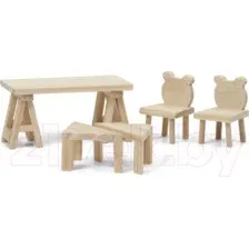 Комплект аксессуаров для кукольного домика Lundby Стол и стулья / LB-60906400