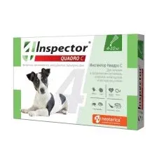 Капли от паразитов INSPECTOR Quadro для собак 4-10кг / I305