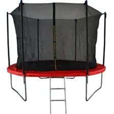 Батут GoUP Elite 10FT (с сеткой и лестницей, красный)