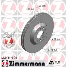 Тормозной диск ZIMMERMANN 440.3119.20 вентилируемый , передняя ось