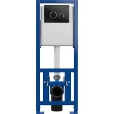 Инсталляция для унитаза Cersanit Link Pro S-IN-MZ-LINK_PRO (с кнопкой Twins 64117 стекло черный)