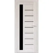 Межкомнатная дверь Юни Бона 04 (ч) 80x200 (лиственица сибиу/черное белое)