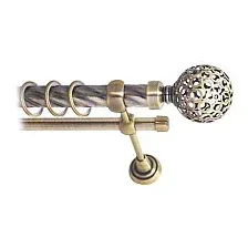Карниз для штор Lm Decor Ажур 095 2р витой 25/16мм (антик, 4м)