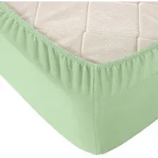 Простыня Alleri Трикотажная на резинке 70x200x20см (оливковый)
