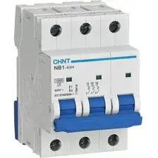 Выключатель автоматический Chint NB1-63H 3P 13A 10кА C (R) 179867