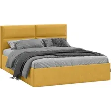 Кровать Трия Глосс универсальная с ПМ Тип 1 180x200 (микровелюр Wellmart Yellow)
