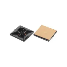 STARFIX SMP2-77220-100 Площадка для хомута-стяжки 19х19 мм самоклеящаяся, черная (100 шт в пласт. конт.)