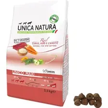 Корм для собак Unica Natura, 2307, для собак крупных пород, оленина, рис и морковь, 2.5 кг