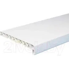 Подоконник No Brand ПВХ стандарт с заглушкой 600x3000 (белый)
