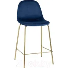 Стул барный Stool Group Валенсия SN полубарный / OS-001CB HLR-64 (велюр синий/ножки золото)