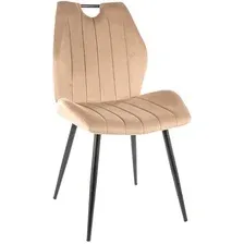 Стул Signal Arco Velvet (bluvel 28 бежевый/черный)