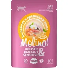Molina Пауч для кошек (Цыплёнок и креветки в желе) 70 г
