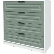 Комод Интерлиния Концепт КТ-К100 Деко (белый платинум/мята)