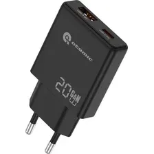 ATOMIC BLADE G203 GAN 20W 2 ПОРТА USB (КАБЕЛЬ 1 М, ЧЕРНЫЙ)