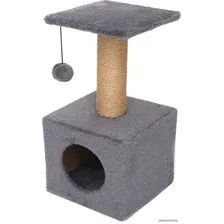 Домик Cat House с полкой 0.65 (джут серый)