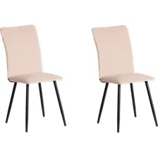 Стул TetChair La Rousse (велюр, бежевый/черный, 2 шт)