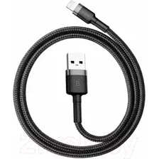 Зарядный кабель Baseus Cafule Lightning 2.4A / CALKLF-BG1 (1м, серый/черный)