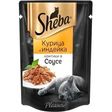 Sheba Ломтики в соусе (Кролик и индейка) 75 г