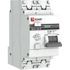 Дифференциальный автомат EKF АД-32-10A-30мА PROxima DA32-10-30-pro