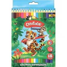 Набор цветных карандашей Creativiki КЦТ18КР (18 цветов)