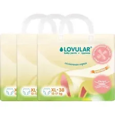 Трусики-подгузники Lovular Солнечная серия XL 12-17 кг (114 шт)