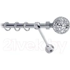 Карниз для штор Lm Decor Ажур 095 1р гладкий (хром, 1.6м)