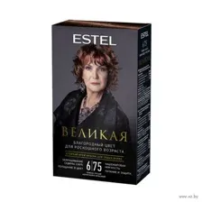 Крем-краска для волос "Estel Великая" (тон: 6.75, тёмно-русый коричнево-красный)
