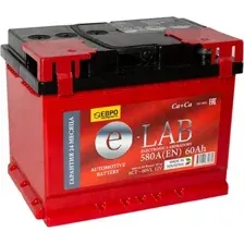 Автомобильный аккумулятор E-Lab 6СТ-60 R+ (60 А·ч)