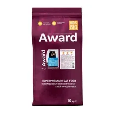 Сухой корм AWARD Sterilized для взрослых стерилизованных кошек с белой рыбой с добавлением семян льна, клюквы и цикория 10кг.