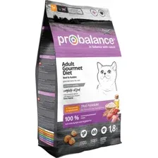 Сухой корм для кошек Probalance Gourmet diet Корм сухой для кошек с говядиной и кроликом 1.8 кг