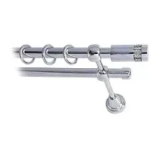 Карниз для штор Lm Decor Имидж 116 2р гладкий 25/16мм (хром, 2.8м)