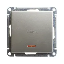 Выключатель одноклавишный скрытый с подсветкой SYSTEME (SCHNEIDER) ELECTRIC W59 хром (VS110-153-5-86)