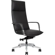 Кресло офисное Norden Parker / HD-2216-1 H (черная экокожа/алюминиевая база)