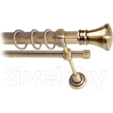 Карниз для штор Lm Decor Люксор 101 2р гладкий 25/16мм (антик, 3.6м)