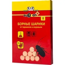 Средство от вредителей Nadzor Борные шарики от тараканов и муравьев BORSH1 (8 шт)