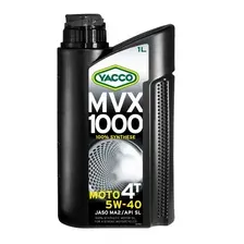 Масло моторное синтетическое - YACCO 5W40 MVX 1000 4T 1k