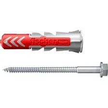 Дюбель распорный FISCHER Duopower 10x50 с саморезом / 534999f (4шт)